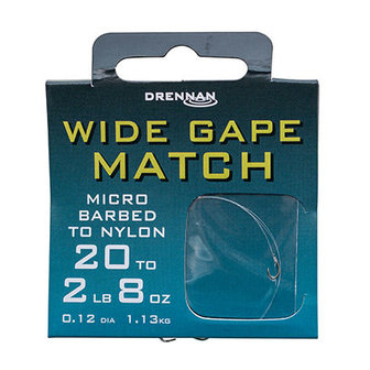 Drennan Wide Gape Match hooks to Nylon