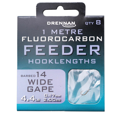 Drennan Fluorocarbon Feeder Onderlijn Wide Gape
