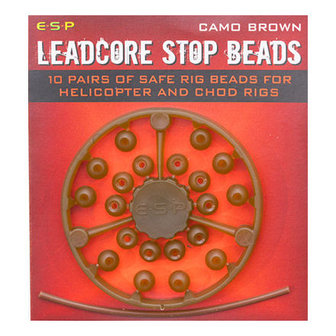 Esp Leadcore Stop Beads Camo Brown