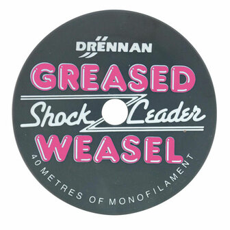 Drennan Greased Weasel Shock  Leader Grey 40lb