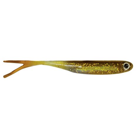 E-Sox Dropshot Lures 7,5cm Big Eye Fry Split Tail Bronze Gold